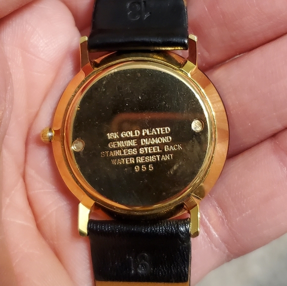 18K Gold Plated Diamond Watch Vintage Le Chateau - Picture 5 of 12